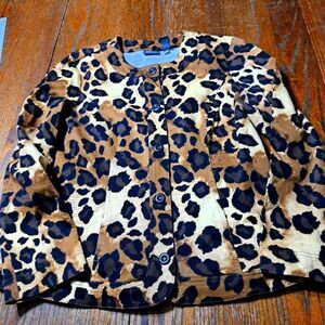 Medium Sz 1 Additions Chicos Cheetah Leopard Long Sleeve Button Blazer Jacket